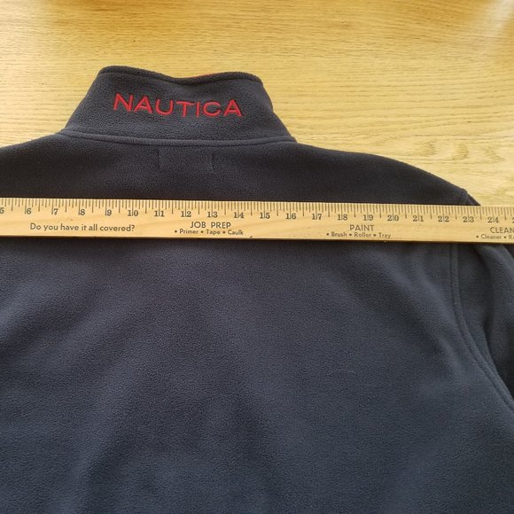 Nautica Mens Size XL Blue 1/4 Zip Fleece Jacket EUC - Picture 8 of 8